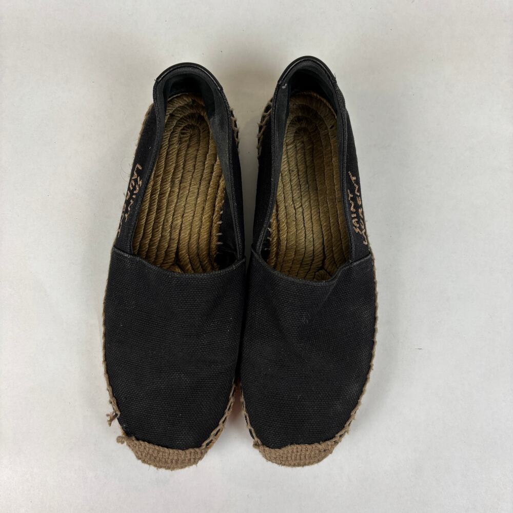 Saint Laurent Spellout Black Espadrilles Women's 7 - Picture 6 of 16